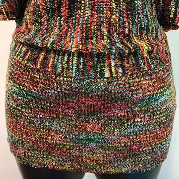 Forever 21 Rainbow Flutter Sleeve Knit Top Size S - Picture 3 of 8